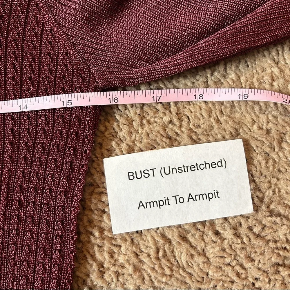 NWT Free People | H2O Crew Pullover Long Sleeve Maroon 100% Viscose Size XS
